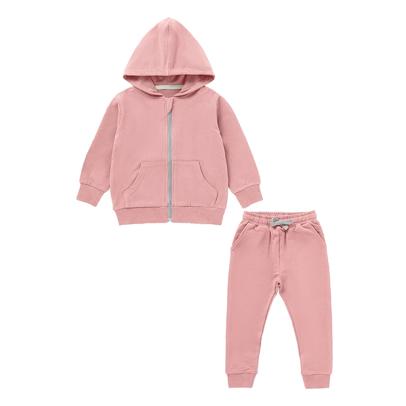 New Wholesale Autumn Unisex Soft Winter Children Kids Clothing Set Knitted Baby Organic Cotton Sweatshirts Jogger Set - Image 6