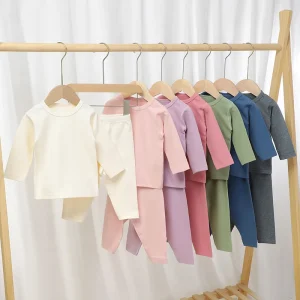 Spring Baby 2pcs Set New Design Boneless Sawing Pajamas Set for Babies