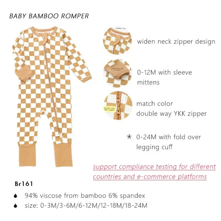 Seamless Bamboo Sleepsuits Small Batch Production with SEDEX (SMETA) Compliant Compliance