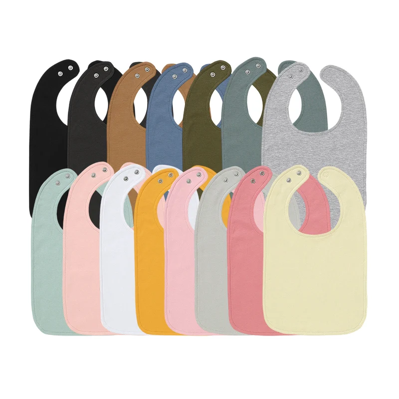 Unique Snap Closure Baby Bibs U Shape Organic Cotton Baby Bandanas