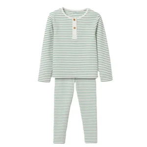 Strip Rib Baby Kids Toddler Kids Children Family Christmas Pajama Set