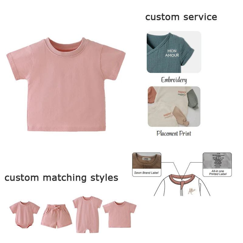 New Colors Cozy and Cute Solid Organic Cotton Blank Baby T-Shirt Summer Children Kids Baby Top Shirt - Image 6