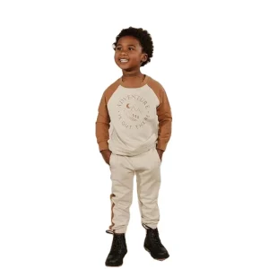 Retro Style Raglan Crew Neck Baby Boy Sweatshirts and Sweatpants, Joggers Pants, Baby Boy Clothes