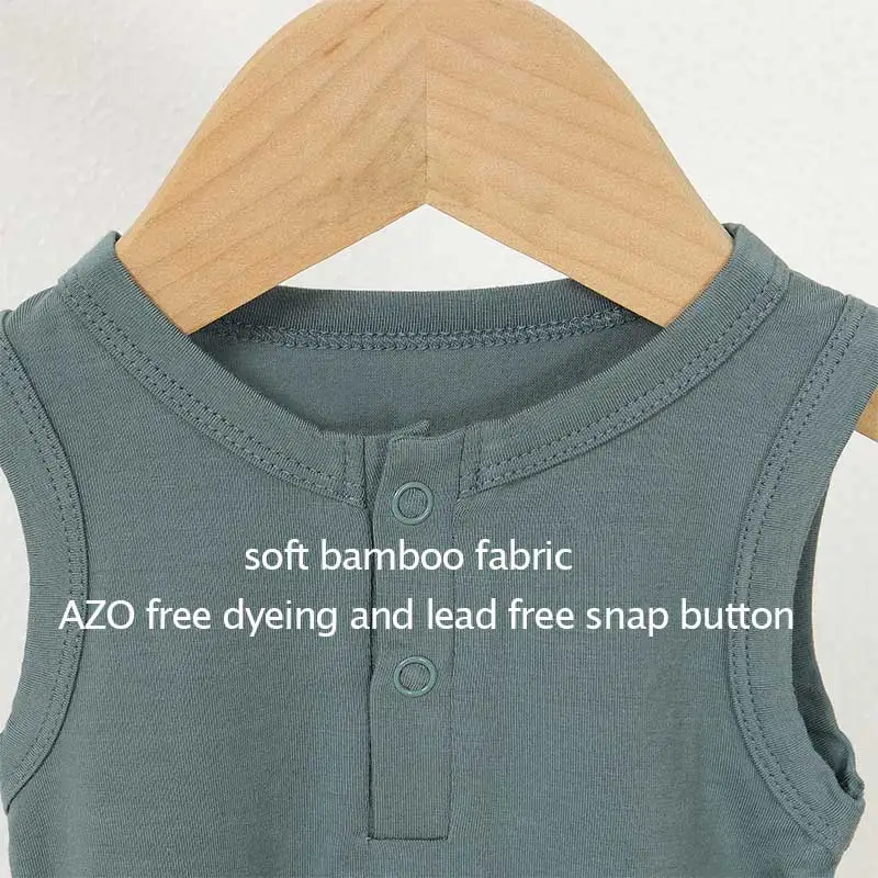 Soft Baby Grow Newborn Baby Bamboo Bodysuit Baby Short Rompers - Image 4