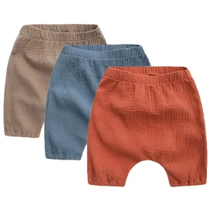 Summer Plain Organic Cotton Boys Girls Baby Diaper Pants