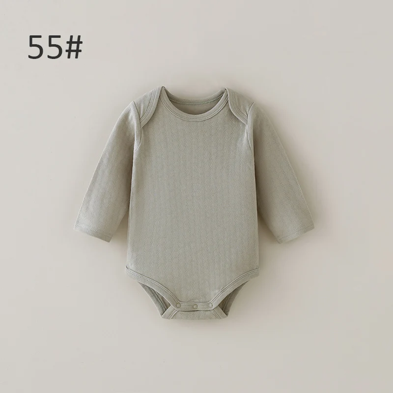 New Design Soft, Warm and Breathable Honeycomb Jacquard Mesh Fabric New Born Baby Bodysuit Romper - Image 5