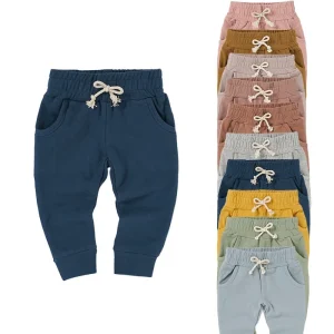 Clearance Baby Leggings Newborn Plain Organic Cotton Unisex Navy Leggings Baby