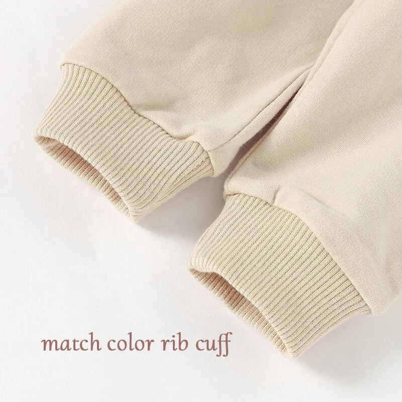 260g French Terry Baby Tracksuit Baby Outfits Autumn Winter 2pcs Baby Clothes Sweater Suit Clothing Set - Image 5