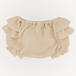 Fashion Organic Cotton Ruffles Gauze Newborn Girls Baby Short Pants